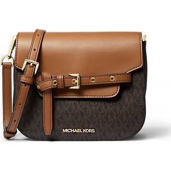 Módní doplněk Michael Kors Emilia small crossbody kabelka logo hnědá + doprava zdarma