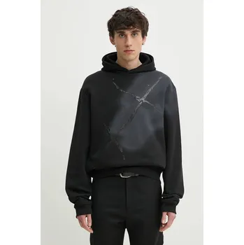 Pánská mikina Bavlněná mikina Heliot Emil SS25.M.08.072.BLK01 šedá 90X, vel. XS