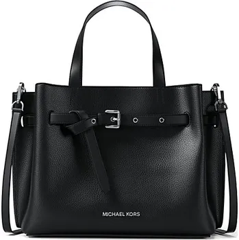 Michael Kors kožená kabelka Emilia medium satchel černá + doprava zdarma