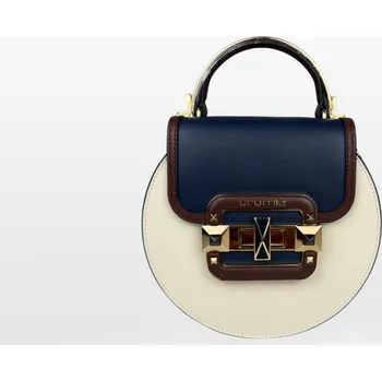 Kabelka CROMIA IT JEWEL – kožená kabelka – tmavě modro-krémová