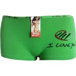 Elevek Dámské bavlněné boxerky "I Love You" 6808 Barva: Zelená, Velikost: M