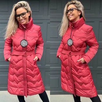 Dlouhá zimní bunda FLY Velikost: M, Barva: Bordó