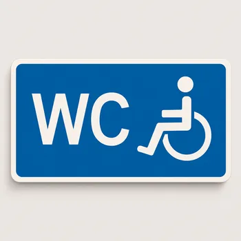 WC pro invalidy Samolepka 190 x 90 mm tl. 0.1 mm - Kód: 03085