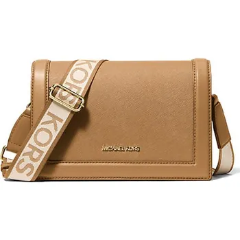 Michael Kors jet set kožená crossbody kabelka hnědá camel