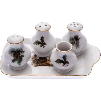 Stolování Leander Souprava sypátek, myslivecký porcelán, 5 d