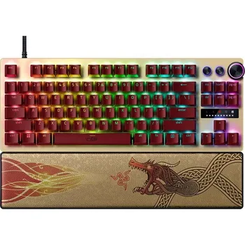 Klávesnice Klávesnice Razer Huntsman V3 Pro Tenkeyless - US Layout - Counter-Strike 2 Edition - zlatá