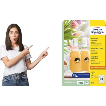 Obraz Odnímatelné etikety na sklenice a lahve, osmihranné