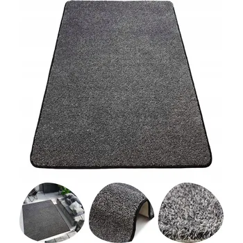 Koberec KOBEREC MĚKKÝ CHLUPATÝ SHAGGY ŠEDÝ ČERNÝ MELÍR DO OBÝVACÍHO POKOJE TAMPA 65x120 cm