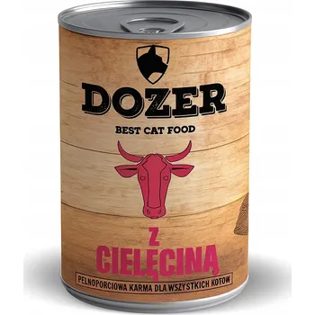 Krmivo pro kočku DOZER Premium krmivo pro kočky s telecím masem 400g konzerva