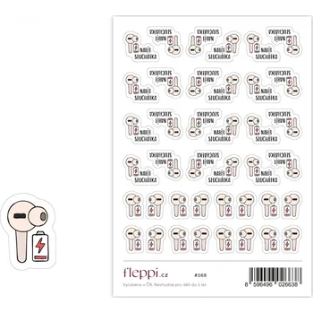 samolepka Fleppi Samolepky Nabít sluchátka