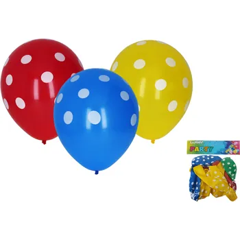 Balónek wiky Balónek nafukovací 30cm sada potisk puntík