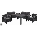 Zahradní nábytek Keter Corfu Fiesta set dvě dvousedačky + dvě křesla + stůl grafitový