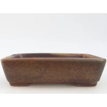 Květináč Keramická bonsai miska 18,5 x 13,5 x 3,5 cm hnědá