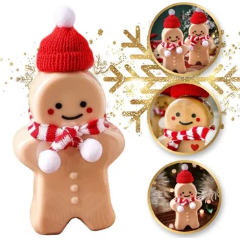 Láhev Flamenco Mystique Dekorativní láhev 350ML ve tvaru perníku se šálou a čepicí 17cm BD37