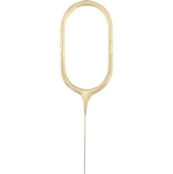 Zlatá dekorativní prskavka s efektem zimního ohně Zvolte číslici: 0