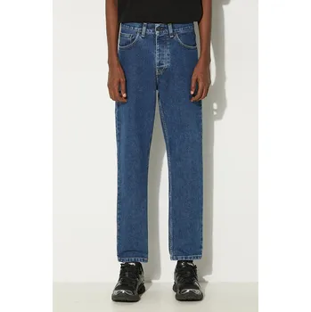 Džíny Carhartt WIP Newel medium waist, I029208-BLUE.STONE, 30, modrá, 55X