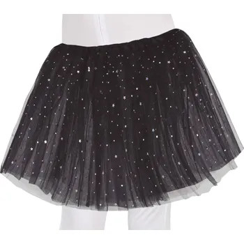 Karnevalový kostým Fiestas Guirca Tylová sukýnka černá třpytivá, obvod 50 cm