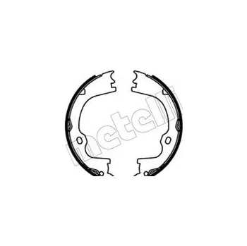 Brzdová čelist Sada brzdových čelistí, parkovací brzda METELLI 53-0761