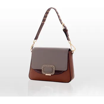 Kabelka CROMIA GRACE kožená kabelka – mandlově-hnědá