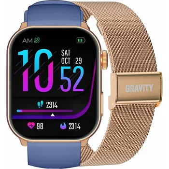 Chytré hodinky SMARTWATCH UNISEX GRAVITY GT28-1 - VOLÁNÍ BLUETOOTH, DODATEČNÝ PÁSEK (sg037a) Barva (Varianta): tay-56413-uniw