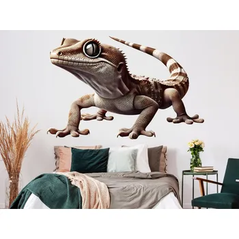 Samolepící dekorace Ještěrka Gekon samolepka na zeď arch 100 x 65 cm