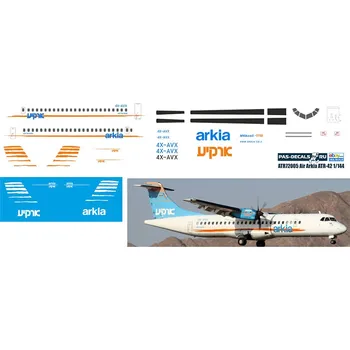 Plastikový model Obtisky ATR-72 Air Arkia - PAS-Decals ATR72005