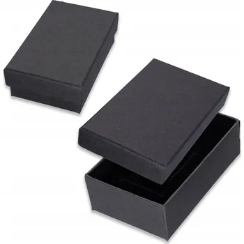 Dárková krabička Krabička na černé šperky s víkem 8x5 cm Obdélníková Elegantní