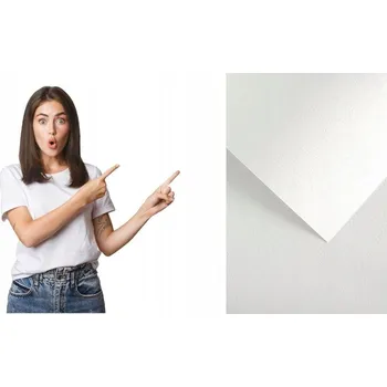 Barevný papír Ozdobný karton A4 20 ks bílá kůže Argo 230g