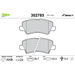 Sada brzdových destiček, vždy 4 kusy v sadě VALEO 302785