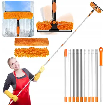 ČISTIČ OKEN S STĚRKOU A TELESKOPICKOU TYČÍ VYJÍMATELNÝ 2V1 424CM
