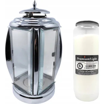 Svíčka Lampion hřbitovní svíčka Paris nerezová ocel 30 cm + vložka