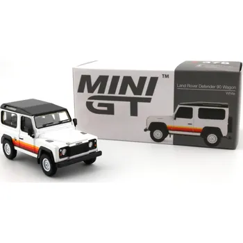 auto na autodráhu MINI GT Land Rover Defender 90 Wagon Bílý Pravostranné řízení MGT00378-R