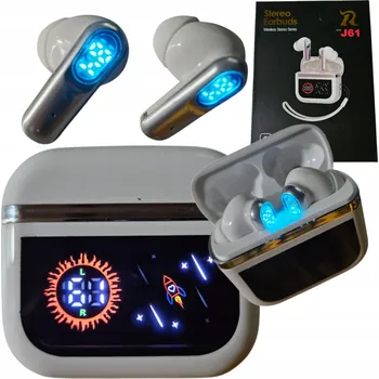 Sluchátka Bezdrátové sluchátka do uší Bluetooth Stereo Pouzdro Bílé nabíjení