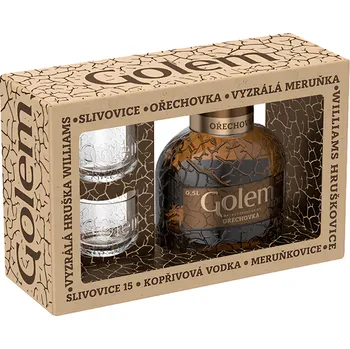 Sklenice Golem Ořechovka 30 % 500 ml + sklo 2 ks 500ml