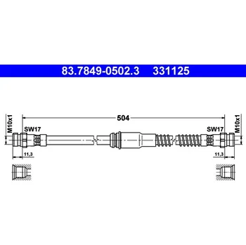 Brzdová hadice Brzdová hadice ATE 83.7849-0502.3