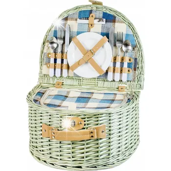 Piknikový koš Piknikový koš pro rodinu kompletní sada proutěný termobox pro 4 osoby