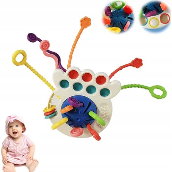 Hračka pro nejmenší SENZORICKÁ HRAČKA MONTESSORI VZDĚLÁVACÍ ANTISTRESOVÁ KOUSÁTKO PRO MIMINKA