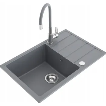Granitový dřez Jednokomorový granitový dřez Milo Metro, šedý