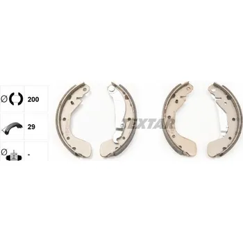 Brzdová čelist Sada brzdových čelistí TEXTAR 91058100