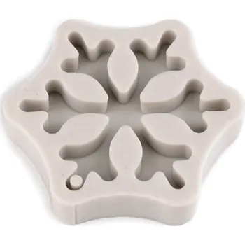 Forma na odlévání Silikonová forma Vločka 8,5 x 1,7 cm šedá