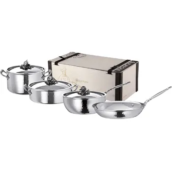 Hrnec Sada hrnců OPUS PRIMA, sada 7 ks, stříbrná, nerezová ocel, Ruffoni