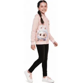 Dívčí mikina KUGO DÍVČÍ MIKINA PT2527 RŮŽOVÁ Velikost: 116, Barva: Růžová