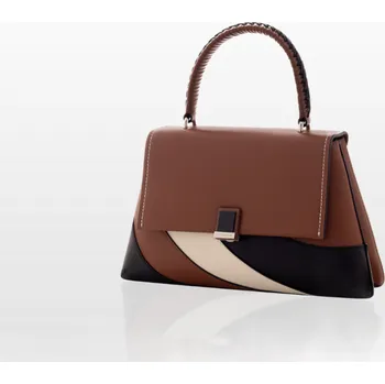 Kabelka CROMIA ELITE kožená kabelka - mandlově-hnědá