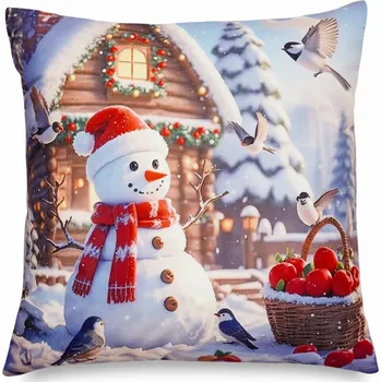 Polštář Vánoční polštář CHRISTMAS FRIENDS IV. 40x40 cm Mybesthome Varianta: Povlak na polštář, 40x40 cm