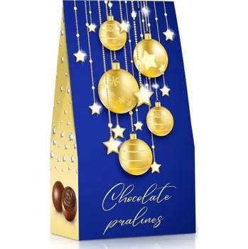 Čokoláda Italské pralinky v modrém dárkovém vánočním balení, 100g, motiv Vánoce