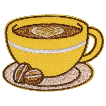 Nášivka Nažehlovací nášivka - hrnek kávy (8,0 x 6,0 cm)