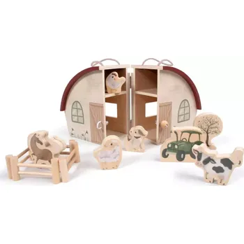Dřevěná hračka Filibabba Dřevěná farma se zvířátky