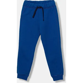 Chlapecké kalhoty Dětské bavlněné tepláky United Colors of Benetton modrá barva, s potiskem, 3J68CF058 3J68CF058.G.Reprop.9BYA 55X, vel. 120