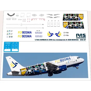 Plastikový model Obtisky na A-319 Fly Bosnia - PAS-Decals 319-10