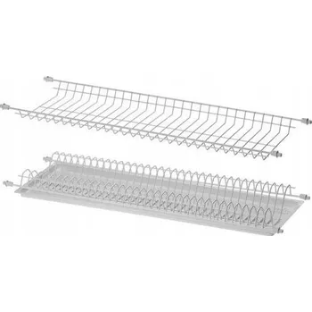 Organizace kuchyně Sušička na nádobí do skříňky 8x76x28 cm, bílá, ocelová